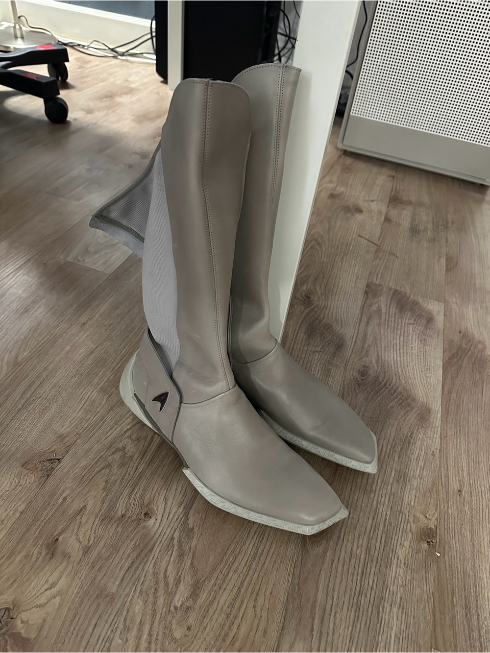 John Fluevog Starfleet Grey Knee-High Boots